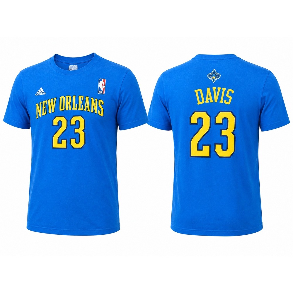 Adidas New Orleans Pelicans Anthony Davis 23 Blue NBA Player T-Shirt‎  M 10/12